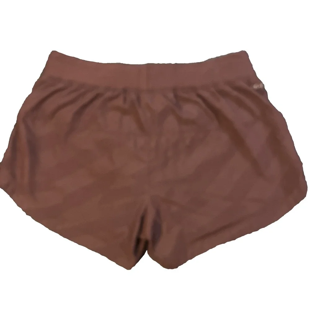 Nike Women's burgundy Dri-Fit Running Shorts With Liner Size M Reflective Track